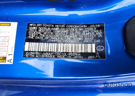 2017 Lexus Rc-F z USA, uszkodzony, nr VIN JTHHP5BC1H5006003